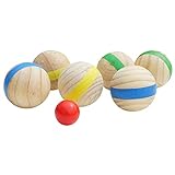 Artibetter 7 Unids Bolas de Madera Rolling Montessori Bolas de Madera Bocce Aire Libre...