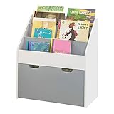 SoBuy KMB17-HG Librería Infantil para niños con 3 estanterías y 1 cajón Estantería...