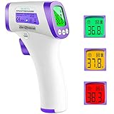 Termometro infrarrojos HUHETA termometro sin contacto, termometro digital frente,...