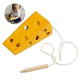BelleStyle Montessori Activity Wooden Cheese Toy, Niños Niños Aprendizaje Temprano...